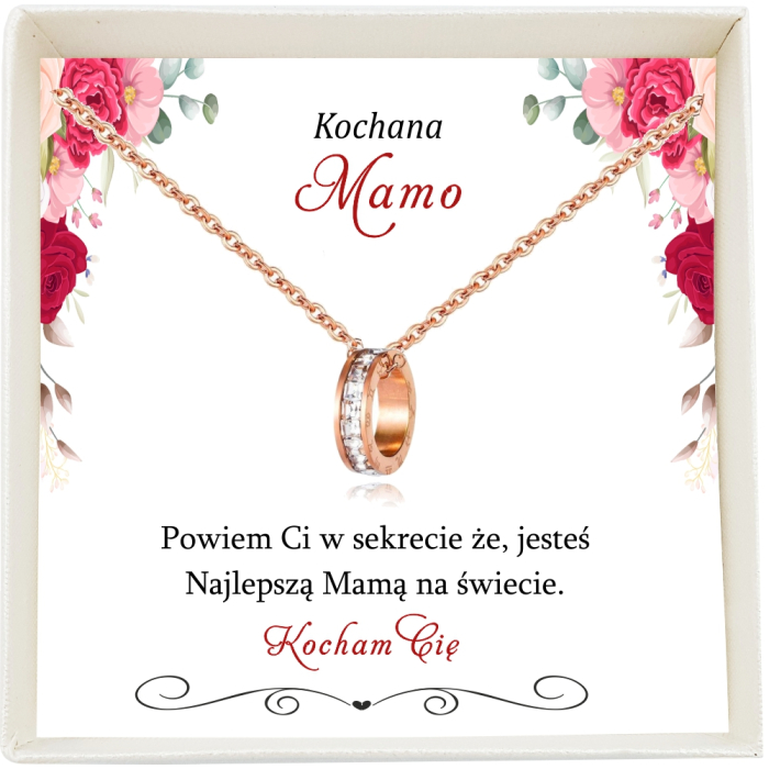 Naszyjnik Celebrytka dla Mamy Kółeczko z Cyrkoniami